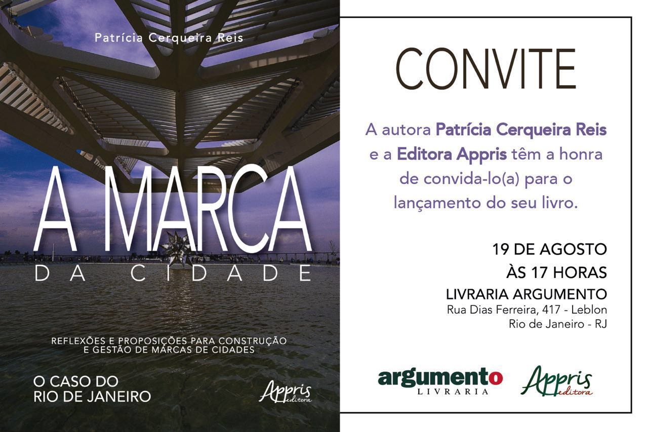 Lançamento do livro “A Marca da Cidade”, de Patricia Reis, no Rio de Janeiro